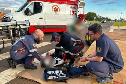 Adolescente sofre queda de scooter elétrica em Três Lagoas e é levado ao hospital