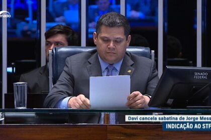 Davi cancela sabatina de Jorge Messias — Senado Notícias